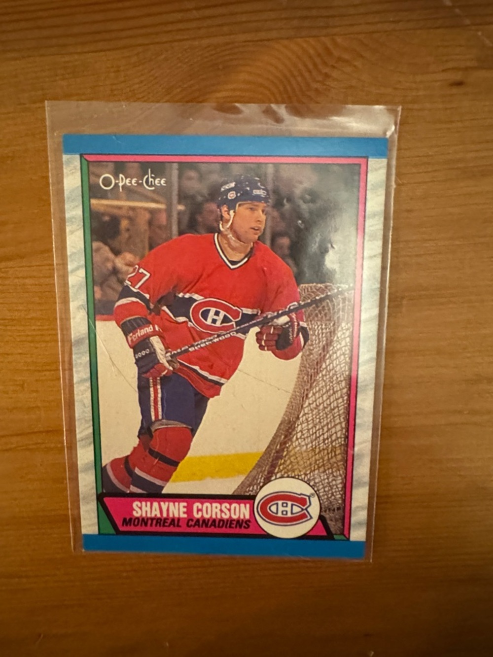 O-Pee-Chee Shayne Corson Montreal Canadiens Hockey Card - Red